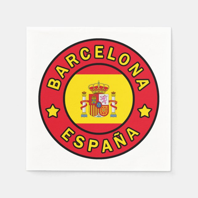 Barcelona España Napkins (Front)