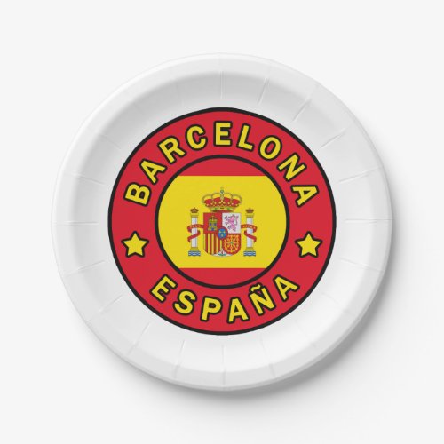 Barcelona Espaa Paper Plates