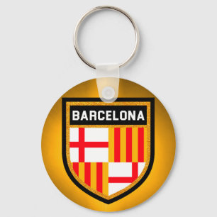 Barcelona Flag Keychain