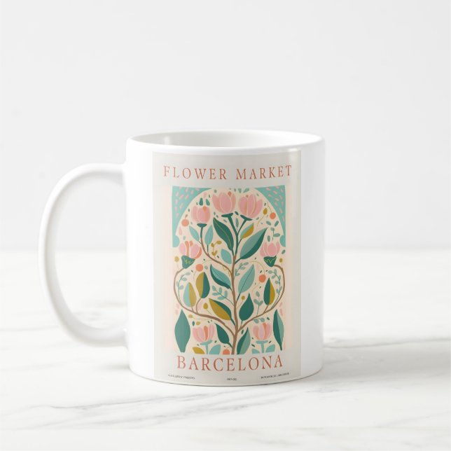 Barcelona Flower Marker poster Coffee Mug (Left)