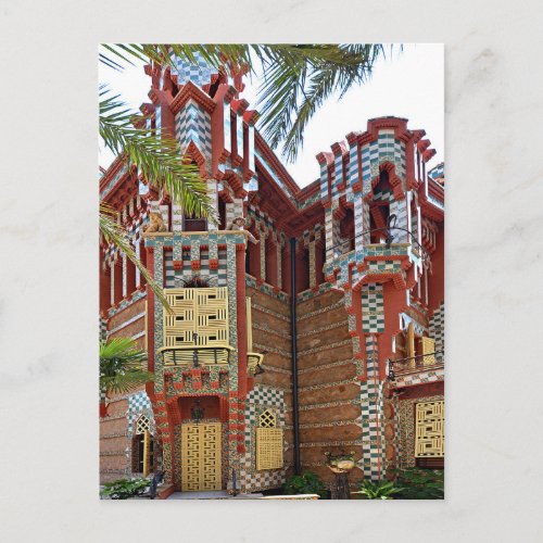 Barcelona Gaud Casa Vicens Postcard