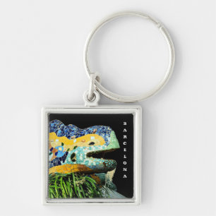 Barcelona, Gaudi - Lizard, Spain - city Keychain