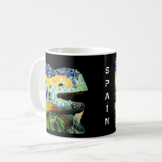 Barcelona, Gaudi - Lizard, Spain Coffee Mug (Front Left)
