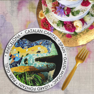 Barcelona, Gaudi - Lizard, Spain (party dinning) Paper Plates