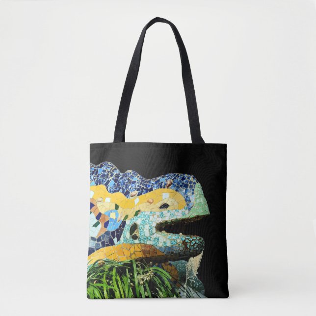 Barcelona, Gaudi - Lizard, Spain Tote Bag (Front)