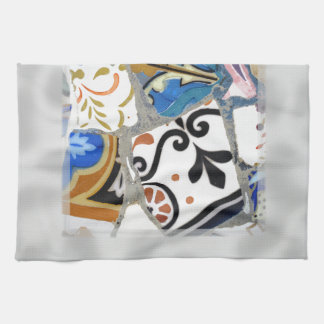 Barcelona Gaudi Mosaics Close Up Towel