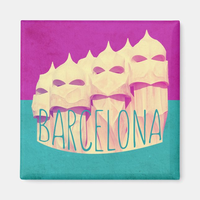 Barcelona Gaudi Paradise Magnet (Front)