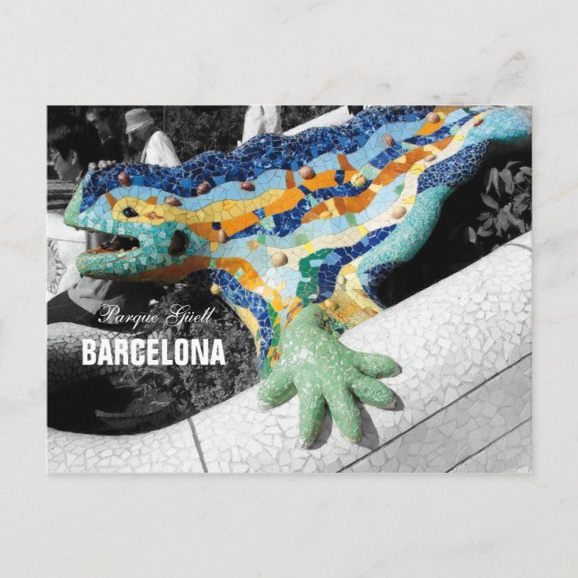 Barcelona Gaudi Park Guell Postcard (Front)