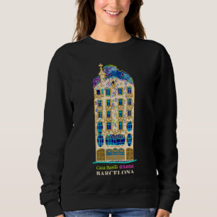 Barcelona, Hand drawing Gaudi Casa Batlló, Spain Sweatshirt