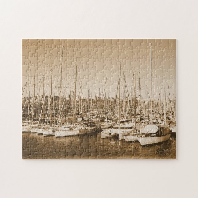 Barcelona Harbor - Spain - Puzzle (Horizontal)