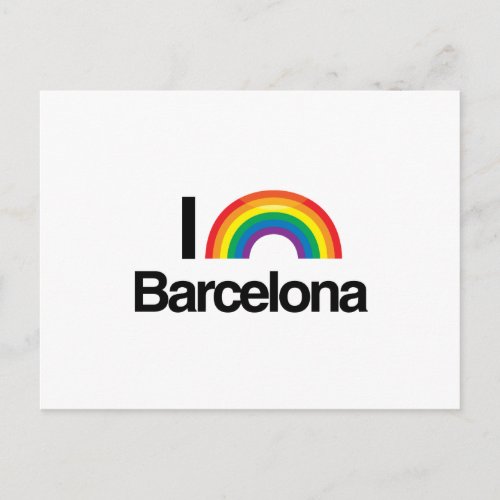 BARCELONA _ I LOVE PRIDEpng Postcard