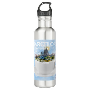 Barcelona in a Teacup – Sagrada Familia Skyline Stainless Steel Water Bottle