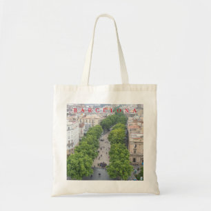 Barcelona La Rambla view tote bag
