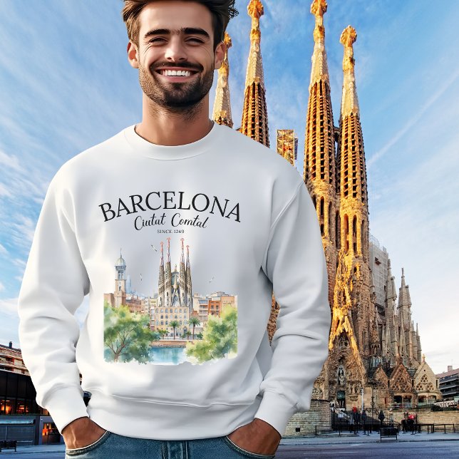 Barcelona Landscape – Iconic Cathedral & City  Sweatshirt (Creator Uploaded)