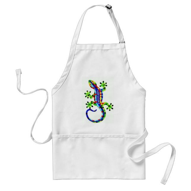 Barcelona lizard adult apron (Front)