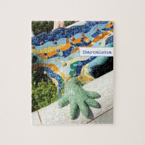 Barcelona Lizard Hand Mosaics Jigsaw Puzzle