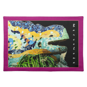 Barcelona Lizard & Park Guell, Catalonia / Gaudi Cloth Placemat