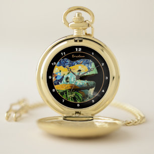 Barcelona Lizard & Park Guell, Catalonia / Gaudi Pocket Watch