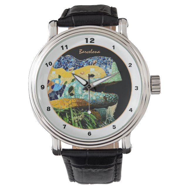Barcelona Lizard & Park Guell, Catalonia / Gaudi  Watch (Front)