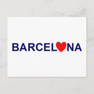 Barcelona love postcard