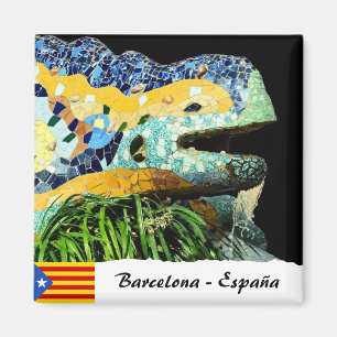 Barcelona Magnet, Lizard Fountain, Spain Magnet