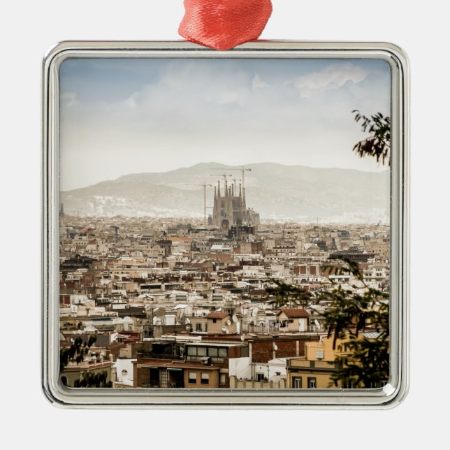 Barcelona Metal Ornament (Front)