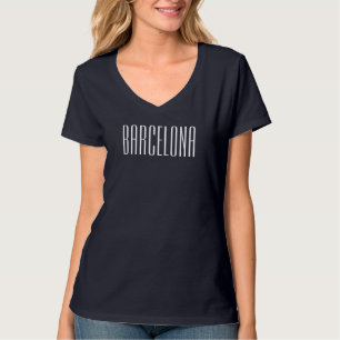 Barcelona Modern Minimalist Travel Typography T-Shirt