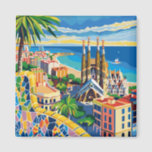 Barcelona, Park Guell, Sagrada Familia, Souvenir Magnet<br><div class="desc">Barcelona,  Park Guell,  Sagrada Familia,  Souvenir</div>