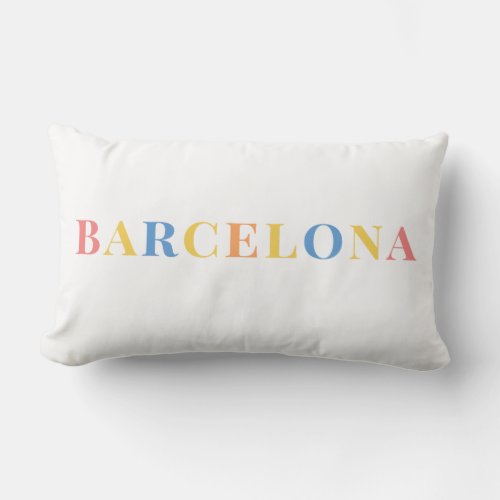 Barcelona Pastel Colour Design Pillow