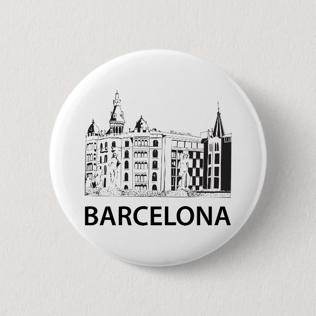 Barcelona Pinback Button (Front)