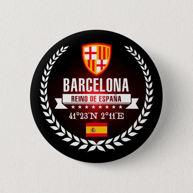 Barcelona Pinback Button (Front)