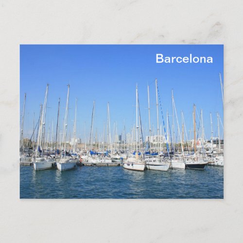Barcelona Port Postcard