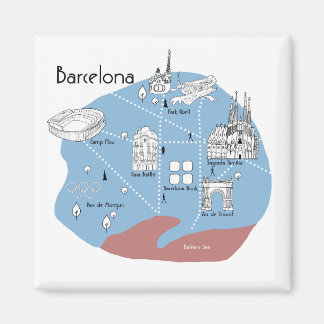 Barcelona Poster - original Magnet