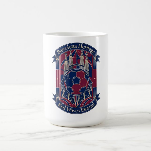 Barcelona Red Horizon, Camp Nou Legacy Gift Coffee Mug (Center)