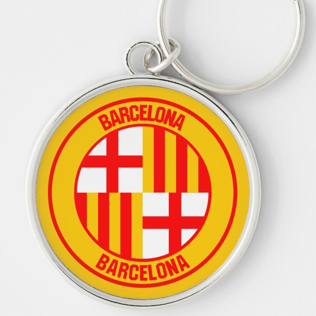 Barcelona Round Emblem Keychain (Front)