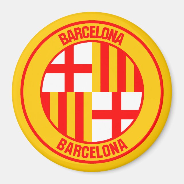 Barcelona Round Emblem Magnet (Front)