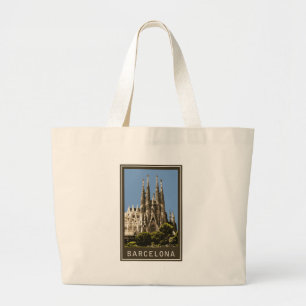 Barcelona Sagrada Familia Large Tote Bag
