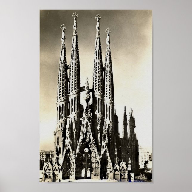 Barcelona, Sagrada Familia Poster (Front)