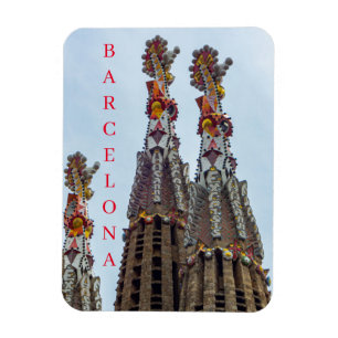 Barcelona Sagrada Familia steeples fridge magnet
