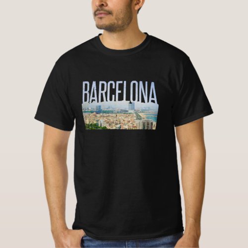 Barcelona Simplistic Travel Outline T_Shirt