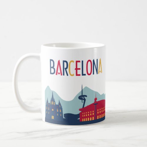 Barcelona Skyline Coffee Mug