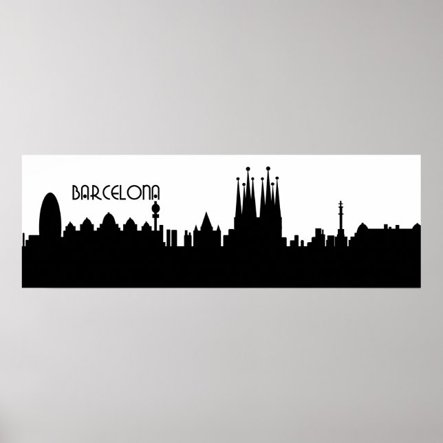 barcelona skyline deco poster (Front)