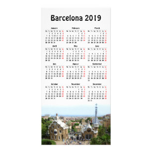 Barcelona, Spain 2019 calendar Card
