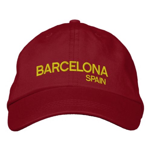 Barcelona Spain Adjustable Hat