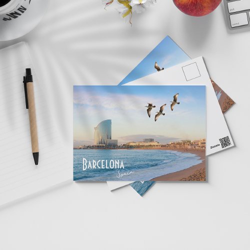 Barcelona Spain _ Barceloneta beach Postcard