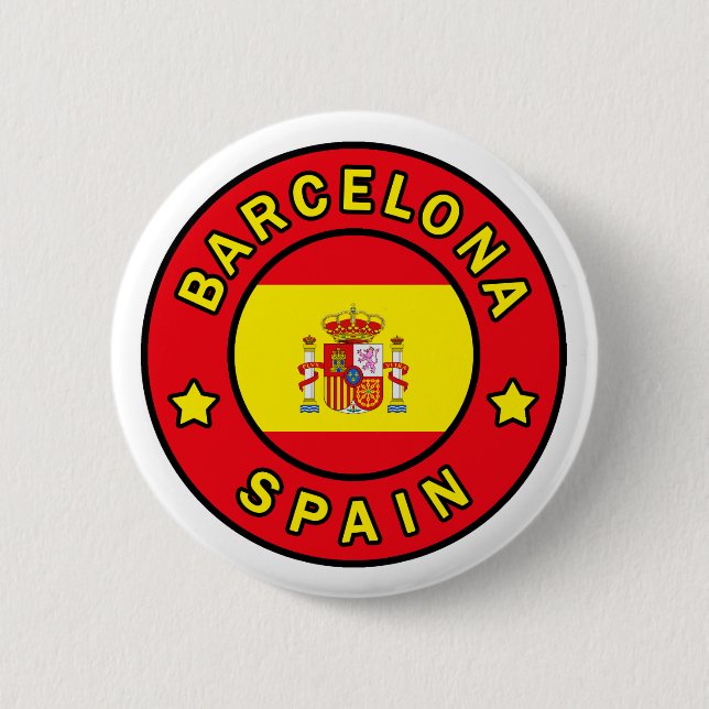 Barcelona Spain button (Front)