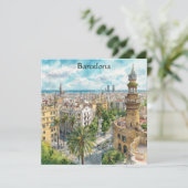 Barcelona Spain Catalonia City VIew Oil Paint (Standing Front)