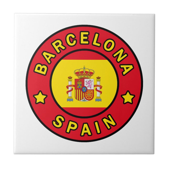 Barcelona Spain Ceramic Tile (Front)