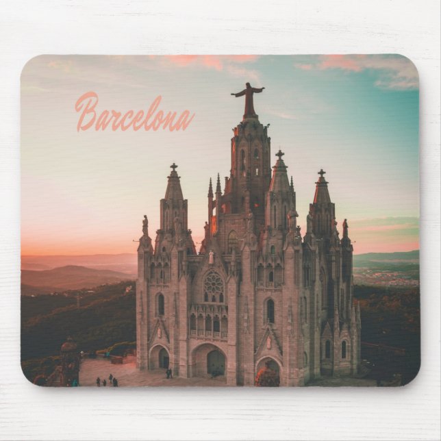Barcelona Spain Church Mouse Pad (Front)