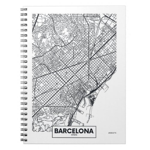 Barcelona Spain  City Map Notebook